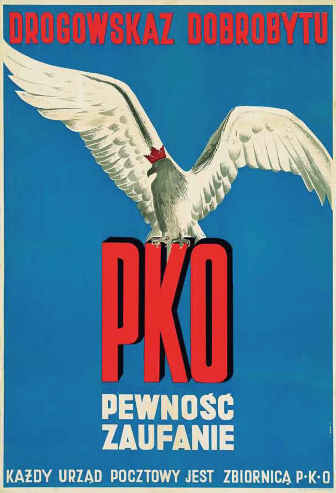 Plakat PKO - Pewność Zaufanie, 1930 rok