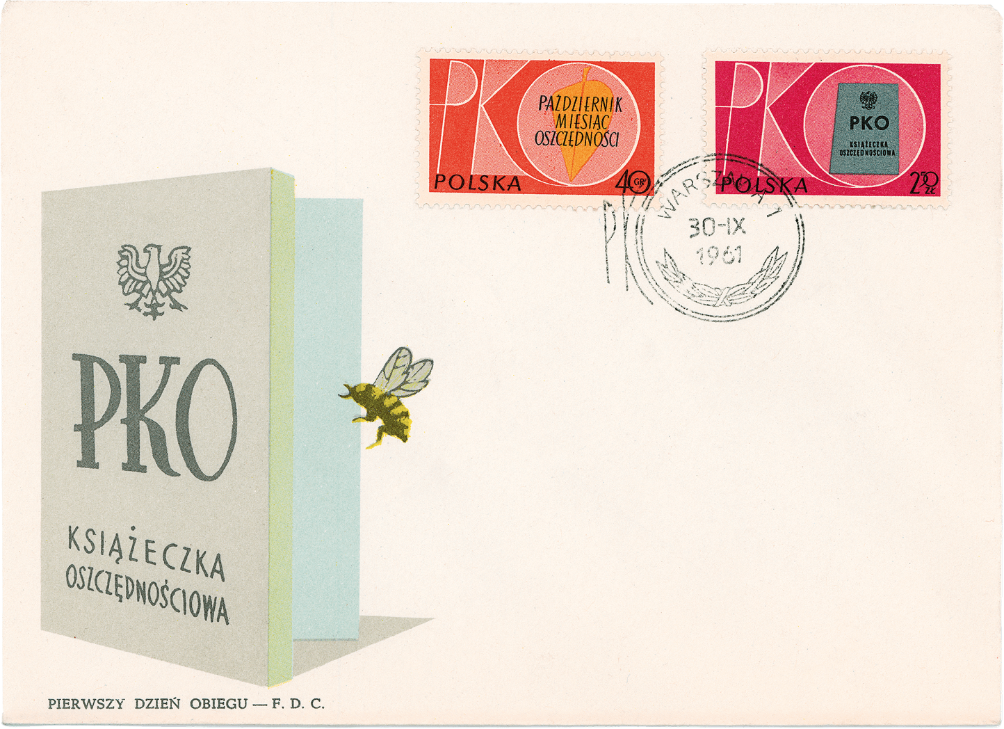 Znaczki pocztowe z 1961 roku - październik miesiącem oszczędności